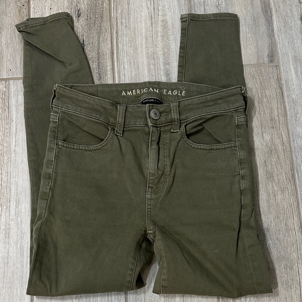 American Eagle Olive Stretch Pants